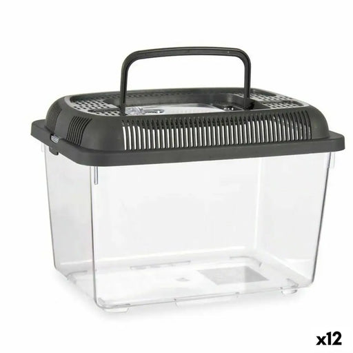 Fish tank Mascow Anthracite Plastic 3 L 17 x 16 x 24 cm With handle Medium (12 Units) - Домашни Животни<<<Дом