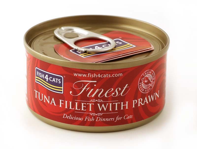 FISH4CATS Tuna fillet with prawn - wet cat food - 70g