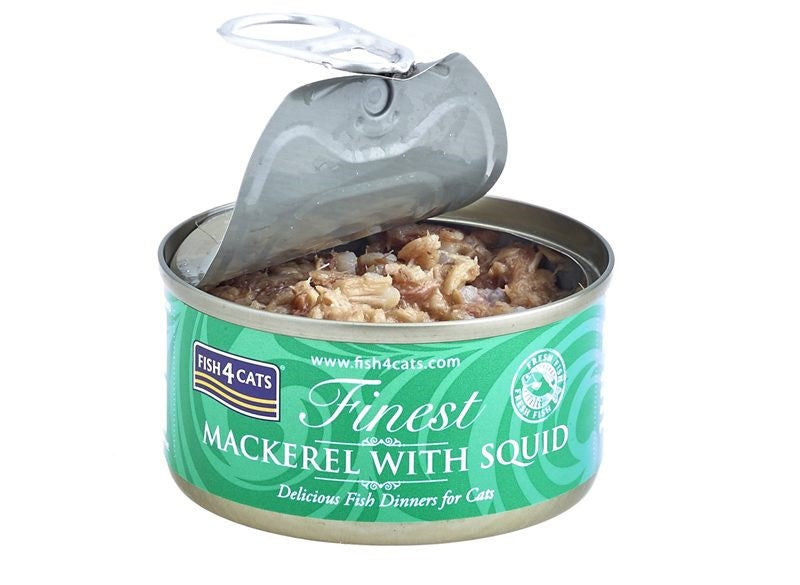 FISH4CATS Mackerel with squid - wet cat food - 70g