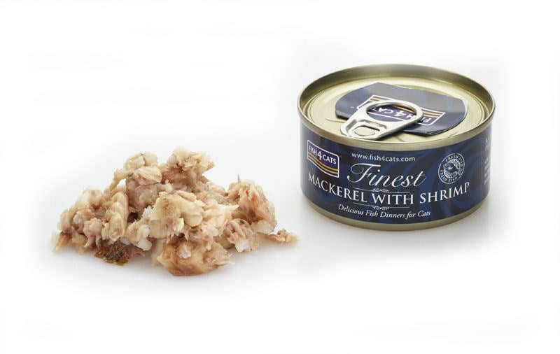 FISH4CATS Mackerel with shrimp - wet cat food - 70g