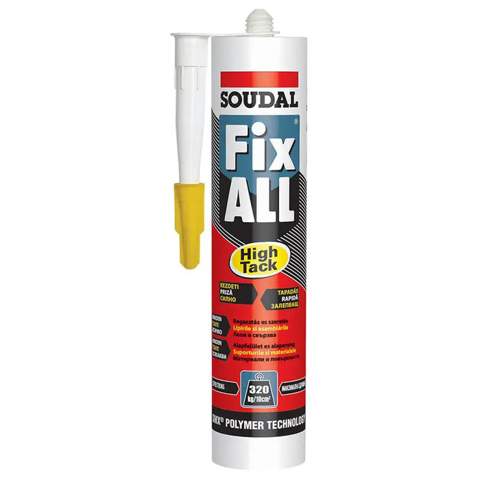 FIX ALL HIGH TACK ASSEMBLY ADHESIVE 290 ML SOUDAL - Лепила<<<Лепила и ленти<<<Подови и стенни