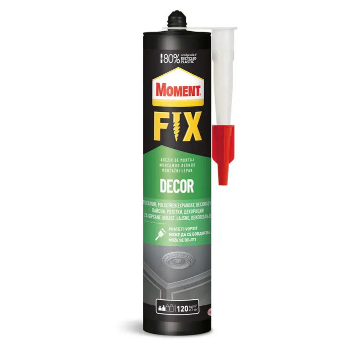 FIX DECOR ASSEMBLY ADHESIVE FOR STYROFOAM SOLVENT-FREE 380 MOMENT - Лепила<<<Лепила и ленти<<<Бои и