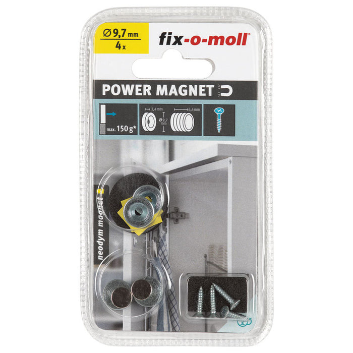 NEODYMIUM MAGNETIC SNAPPER 9.7 MM/6.4 MM FIX-O-MOLL