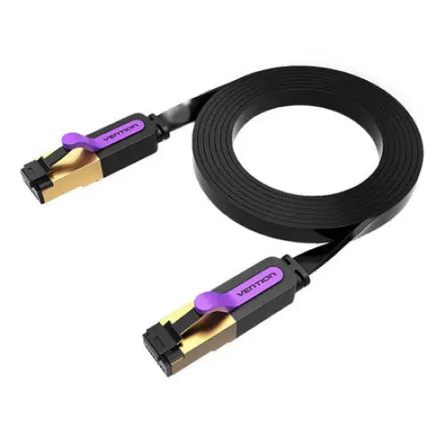 Flat Network Cable UTP CAT7 Vention ICABG RJ45 Ethernet 10Gbps 1.5m Black - Network cables<<<Cables<<<IT