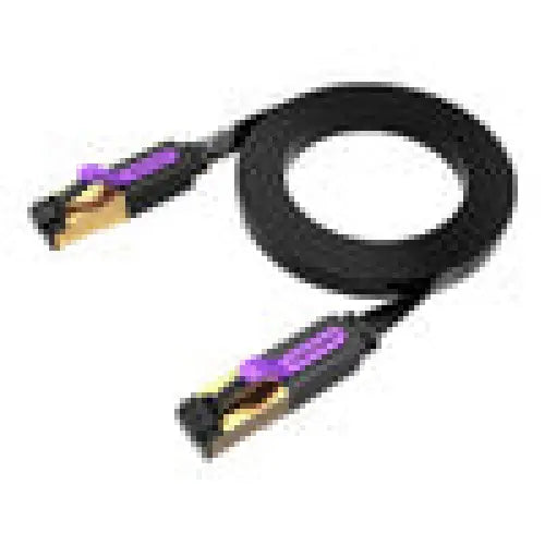 Flat Network Cable UTP CAT7 Vention ICABI RJ45 Ethernet 10Gbps 3m Black - Network cables<<<Cables<<<IT