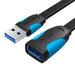 Flat USB 3.0 extender Vention VAS-A13-B150 1.5m Black - Adapters connectors and converters<<<IT Accessories<<<InnproXML