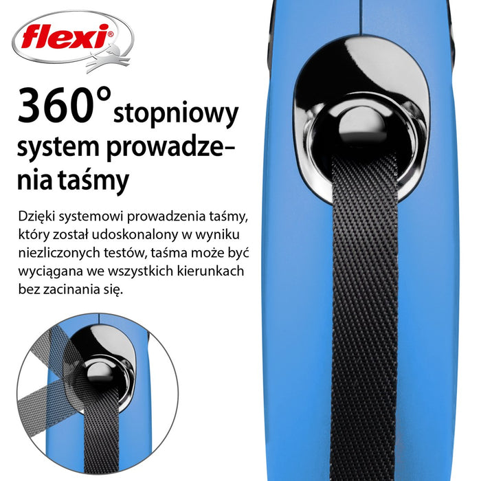 Dog Lead Flexi NEW CLASSIC 5m Blue Size S