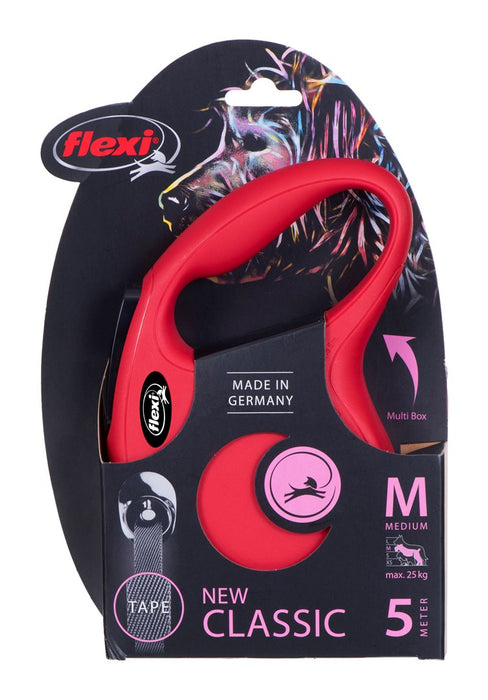 Dog Lead Flexi New Classic 5m Red Size M