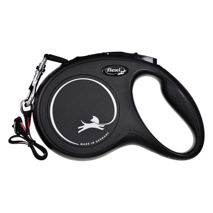 Dog Lead Flexi New Classic 5m Black Size M