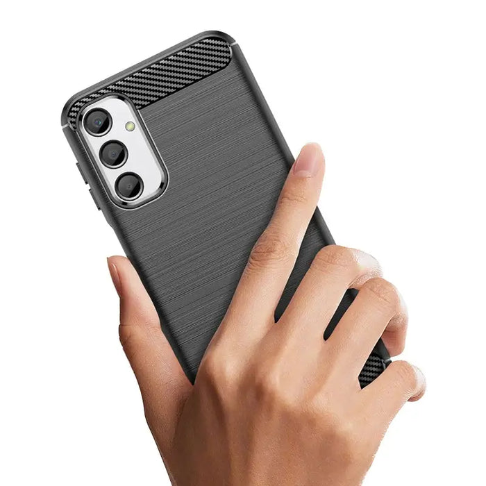 Flexible carbon pattern case for Samsung Galaxy M34 Carbon Case - black - Cell phone cases and covers<<<HurtelXML