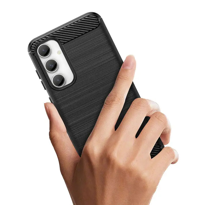 Flexible carbon pattern case for Samsung Galaxy S23 FE Carbon Case - black - Cell phone cases and covers<<<HurtelXML