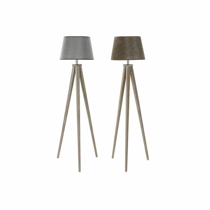 Floor Lamp DKD Home Decor 40 x 40 x 154 cm Natural Grey Brown 250 V 60 W Pinewood (2 Units) - Декорация и