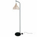Floor Lamp DKD Home Decor Black Metal Brown Rattan (40 x 40 x 160 cm) - Декорация и Осветление<<<Дом