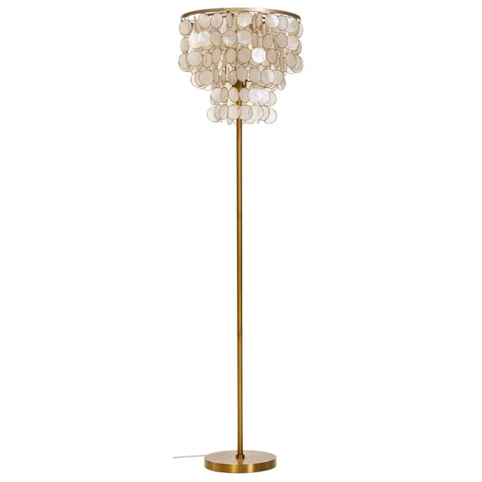 Floor Lamp Home ESPRIT Beige Golden 220 V 40 x 40 x 153 cm - Декорация и Осветление<<<Дом