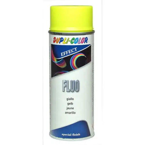 FLUORESCENT SPRAY NEON YELLOW COLOR 400 ML DUPLI COLOR - Спрей бои<<<Бои за метал и дърво<<<Бои и