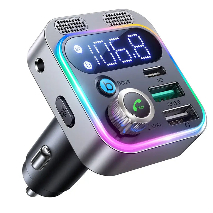 FM transmitter for Joyroom JR-CL16 USB + USB-C 48W (black) - Car transmitters<<<Car accessories<<<InnproXML&&&Cell