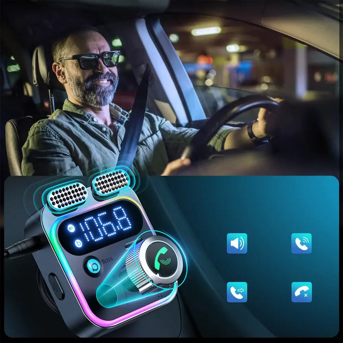 FM transmitter for Joyroom JR-CL16 USB + USB-C 48W (black) - Car transmitters<<<Car accessories<<<InnproXML&&&Cell