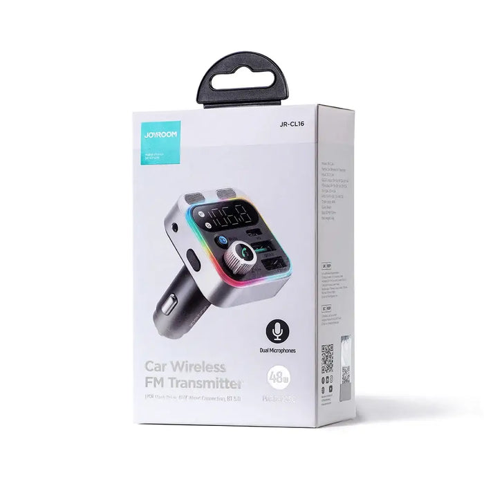 FM transmitter for Joyroom JR-CL16 USB + USB-C 48W (black) - Car transmitters<<<Car accessories<<<InnproXML&&&Cell