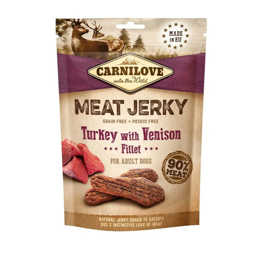 Fodder Carnilove Meat Jerky Turkey with Venison Adult Turkey 100 g - Хранене на домашни любимци<<<Домашни Животни<<<Дом