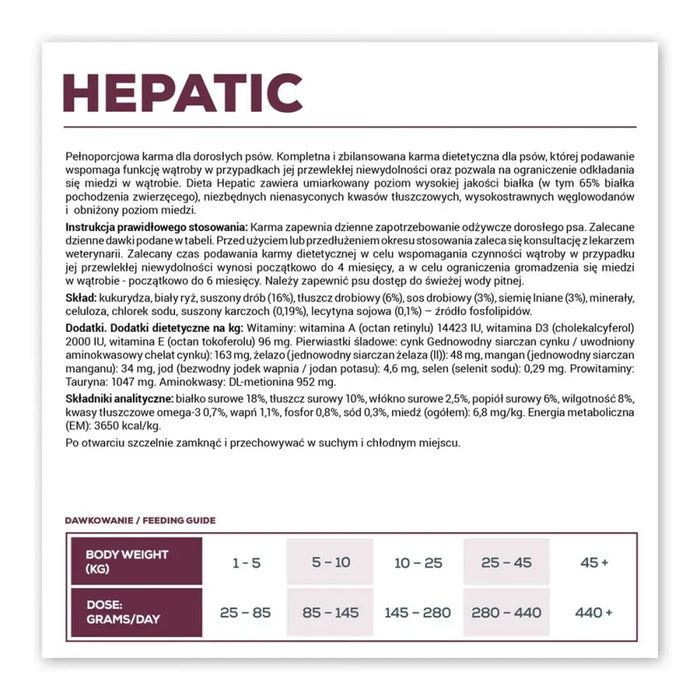 Fodder VETEXPERT Hepatic Dog Meat 12 kg - Хранене на домашни любимци<<<Домашни Животни<<<Дом Градина<<<BigBuy&&&Dry dog