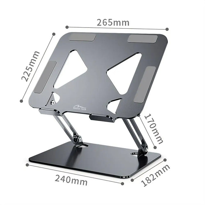 Folding and Adjustable Laptop Stand Media Tech MT2661 Silicone Aluminium Carbon steel - Монтиране на