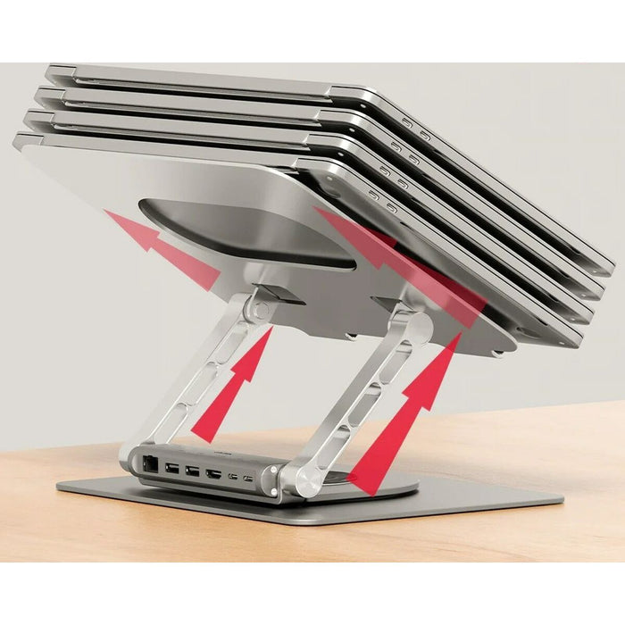 Folding and Adjustable Laptop Stand Unitek D1109B01 Aluminium - Монтиране на екрани<<<Електроника Периферни и резервни