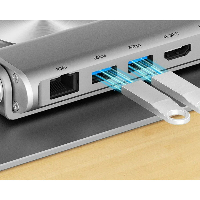 Folding and Adjustable Laptop Stand Unitek D1109B01 Aluminium - Монтиране на екрани<<<Електроника Периферни и резервни