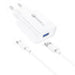 Foneng EU13 18W Wall Charger + USB to USB-C Cable 3A (White) - mains chargers<<<Chargers<<<GSM Accessories<<<InnproXML