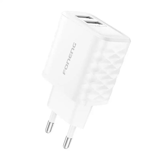 Foneng EU53 20W 2xUSB-A 2.4A network charger (White) + USB-A toLightning cable - mains chargers<<<Chargers<<<GSM