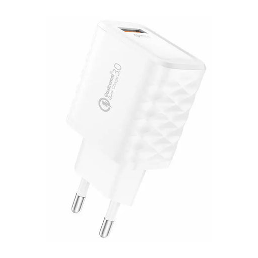 Foneng EU54 18W USB-A 3A mains charger (White) + USB-A to Lightning cable - mains chargers<<<Chargers<<<GSM