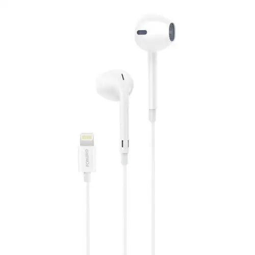 Foneng T28 Wired Earphones Lightning with remote Control (White) - Wired<<<Headphones<<<Audio<<<InnproXML