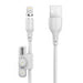 Foneng X62 Magnetic 3in1 USB to USB-C / Lightning / Micro USB Cable 2.4A 1m (White) - Combo Cables<<<USB cables<<<GSM