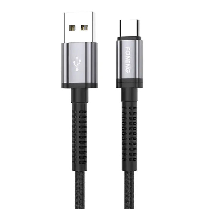 Foneng X83 USB to USB-C cable 2.1A 1m (black) - USB to USB-C<<<USB cables<<<GSM Accessories<<<InnproXML