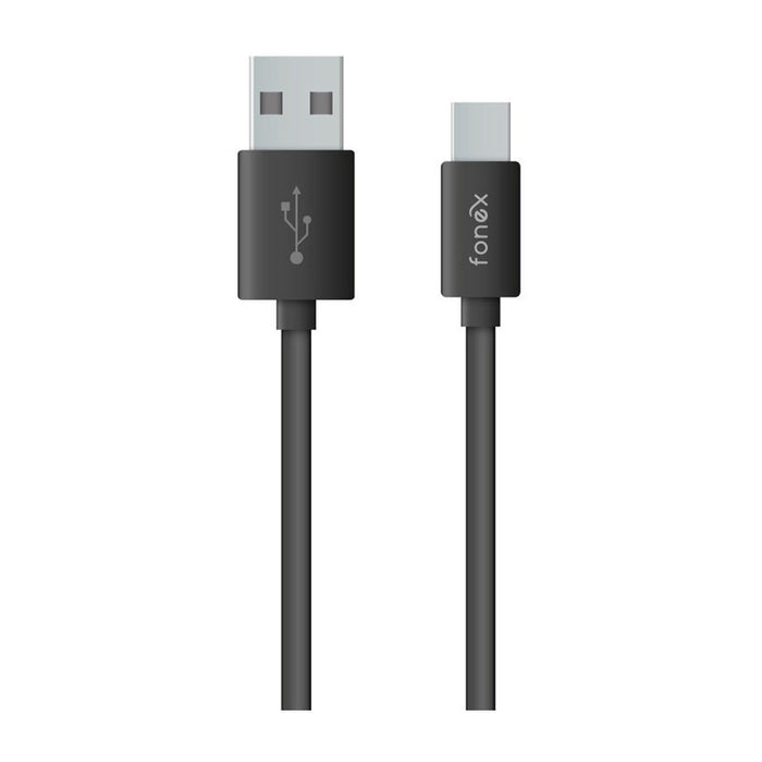 CABLE FONEX USB-A TYPE-C 25W 1.5m BLACK