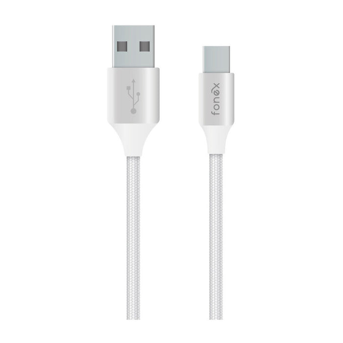 CABLE FONEX USB-A TYPE-C 12W 1m WHITE