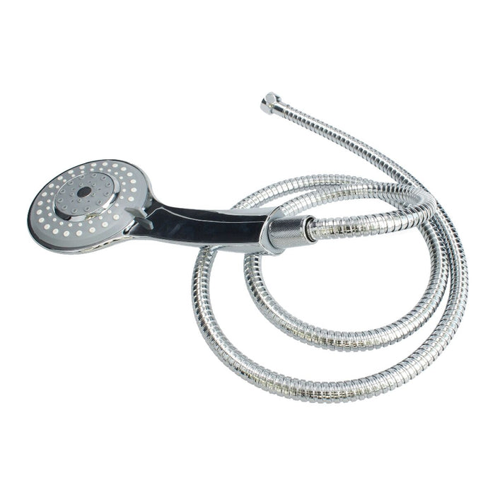 A shower head with a hose to direct the flow Fontastock Stainless steel