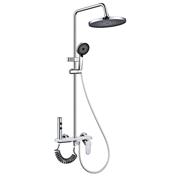 Shower Column Fontastock Silver Stainless steel ABS Plastic Mixer Tap Chromed
