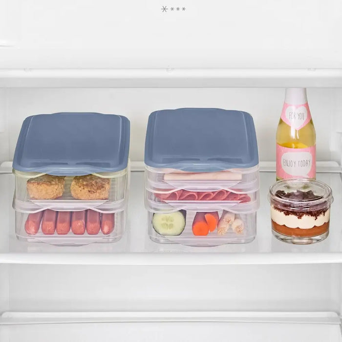 Food Preservation Container Rotho Rondo Horizon blue Blue Transparent 750 ml 1,35 L - Хранене на домашни