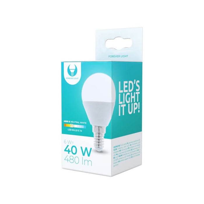 LED BULB E14 6W 4500K 480 LM, FOREVER LIGHT BALL