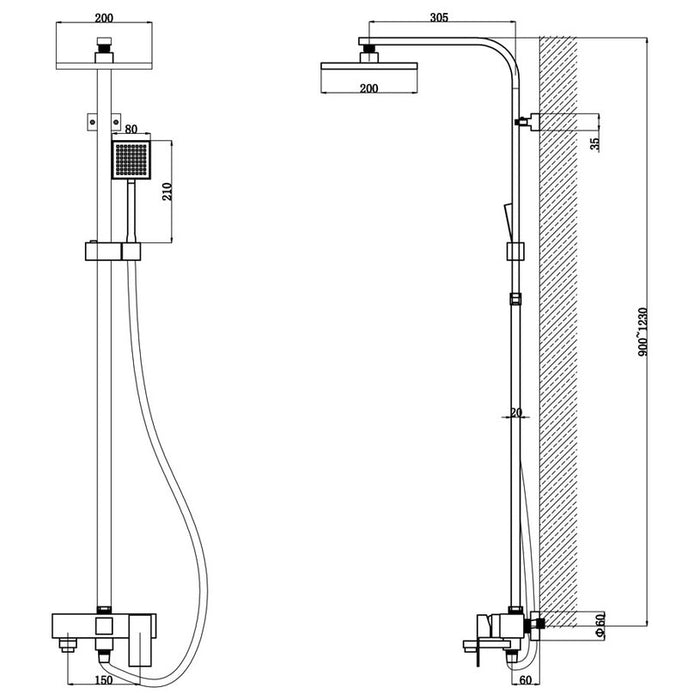 SHOWER SYSTEM FORMA VITA YS34164