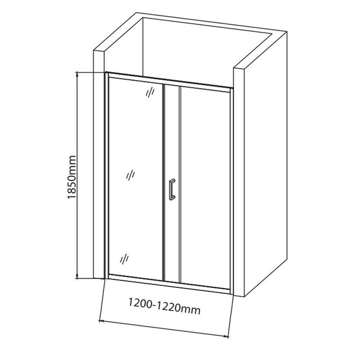 PARTITION GLASS SCREEN 120X185 FORMA VITA SW-001C
