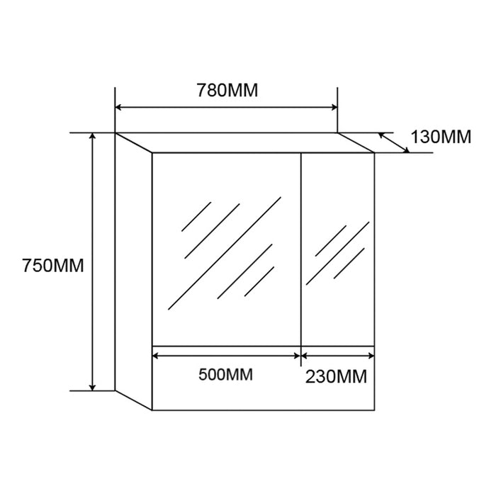 BATHROOM CABINET WITH MIRROR FORMA VITA 49-80/3
