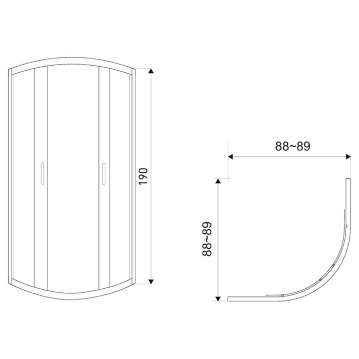 SHOWER CABIN 90X90 SOHO FORMINA BANYO