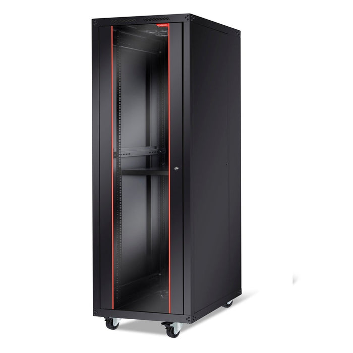 Formrack 19’’ Free standing rack 42U 600/1000mm height: 2096 mm loading capacity: 600 kg front tempered glass door