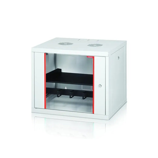 Formrack 19’’ Wall Mounted rack 12U 555/450mm removable locking sides height: 593mm loading capacity: 100kg. tempered