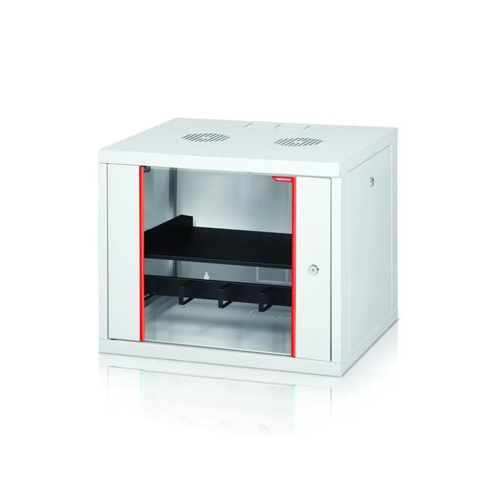 Formrack 19’’ Wall Mounted rack 12U 555/450mm removable locking sides height: 593mm loading capacity: 100kg. tempered