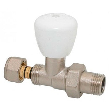 VALVE RADIATOR STRAIGHT WITH ADAPTER F16 FORNARA