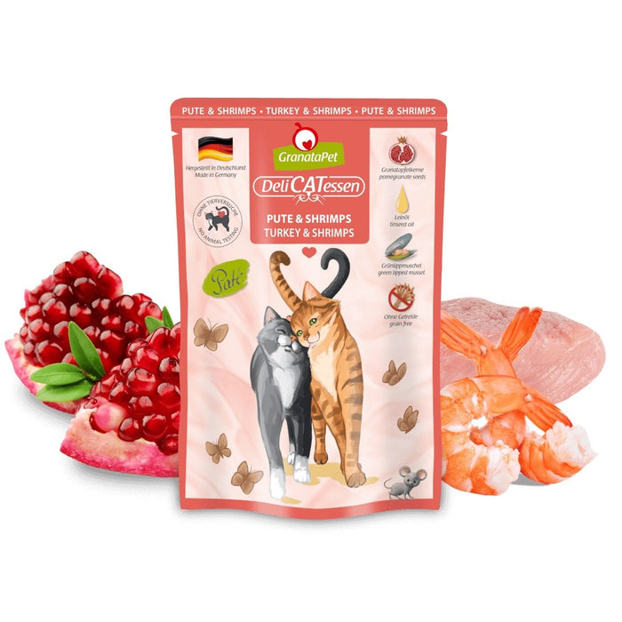 GRANATAPET DeliCATessen Turkey and shrimps - wet cat food - 85g
