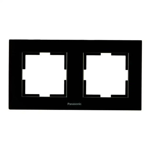FRAME DOUBLE BLACK PANASONIC KARRE PLUS - Ключове и контакти<<<Електроматериали<<<Praktiker&&&Ключове и