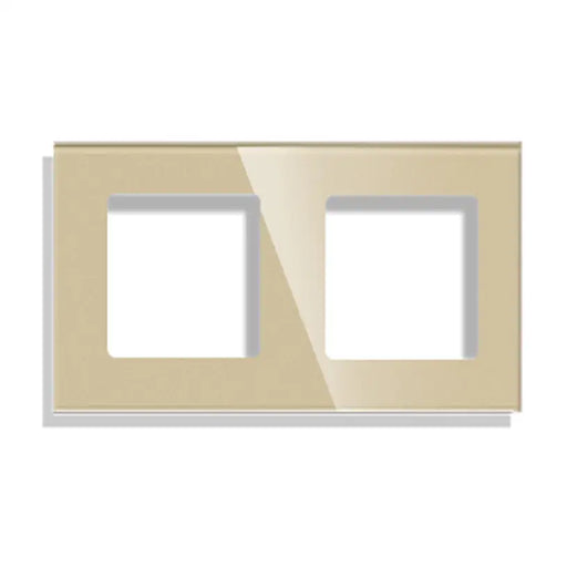 FRAME DOUBLE GLASS GOLD LUXON - Ключове и контакти<<<Електроматериали<<<Praktiker&&&Ключове и